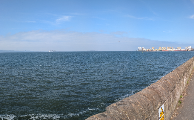 A view from McKelvie Prom at Wardie Bay, Edinburgh