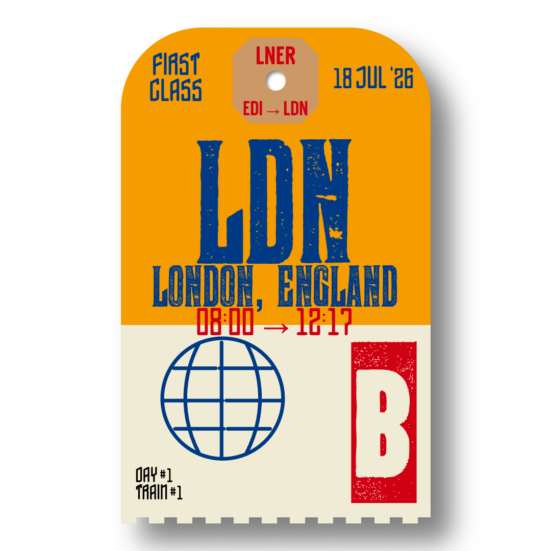 Luggage tag for train 1