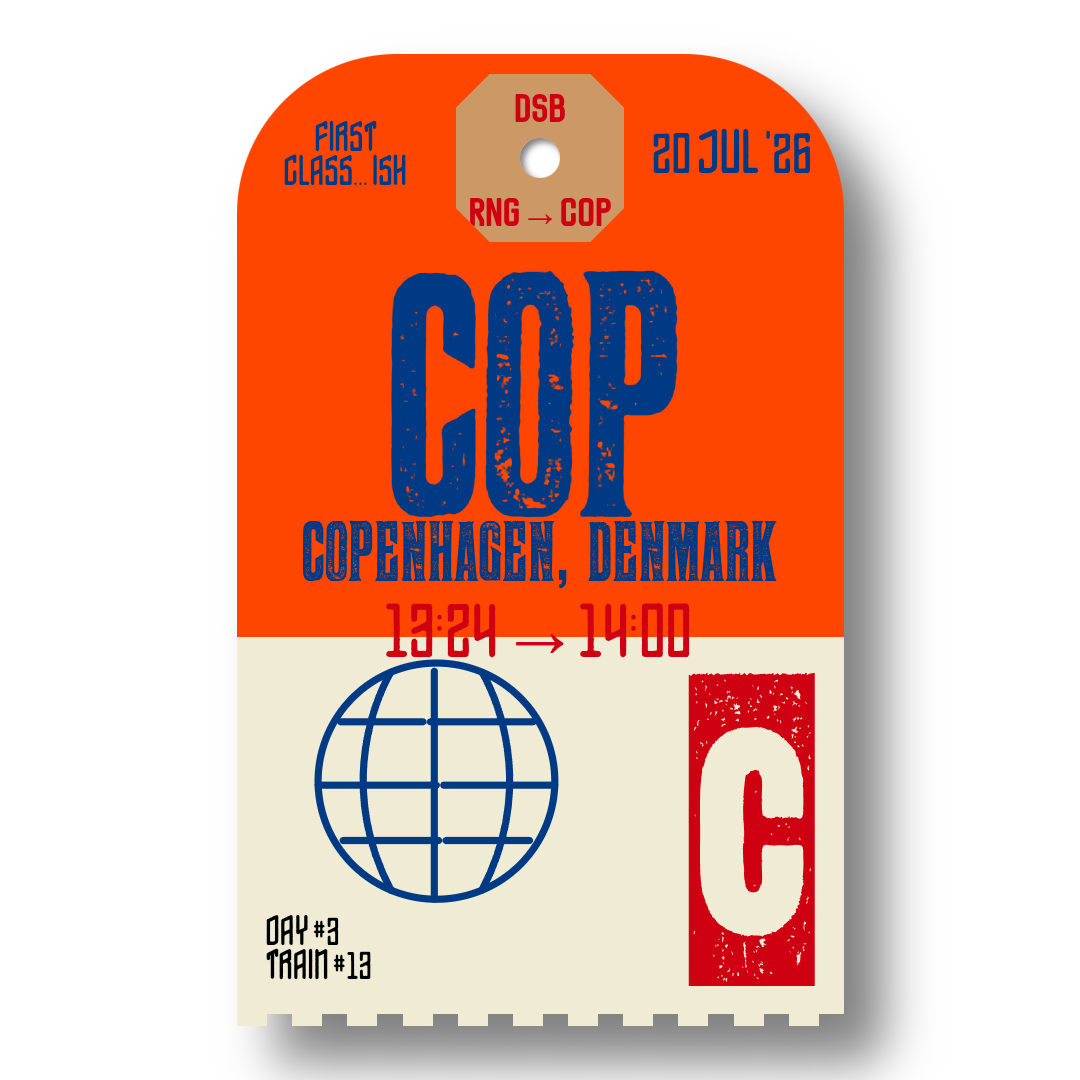 Luggage tag for train 13