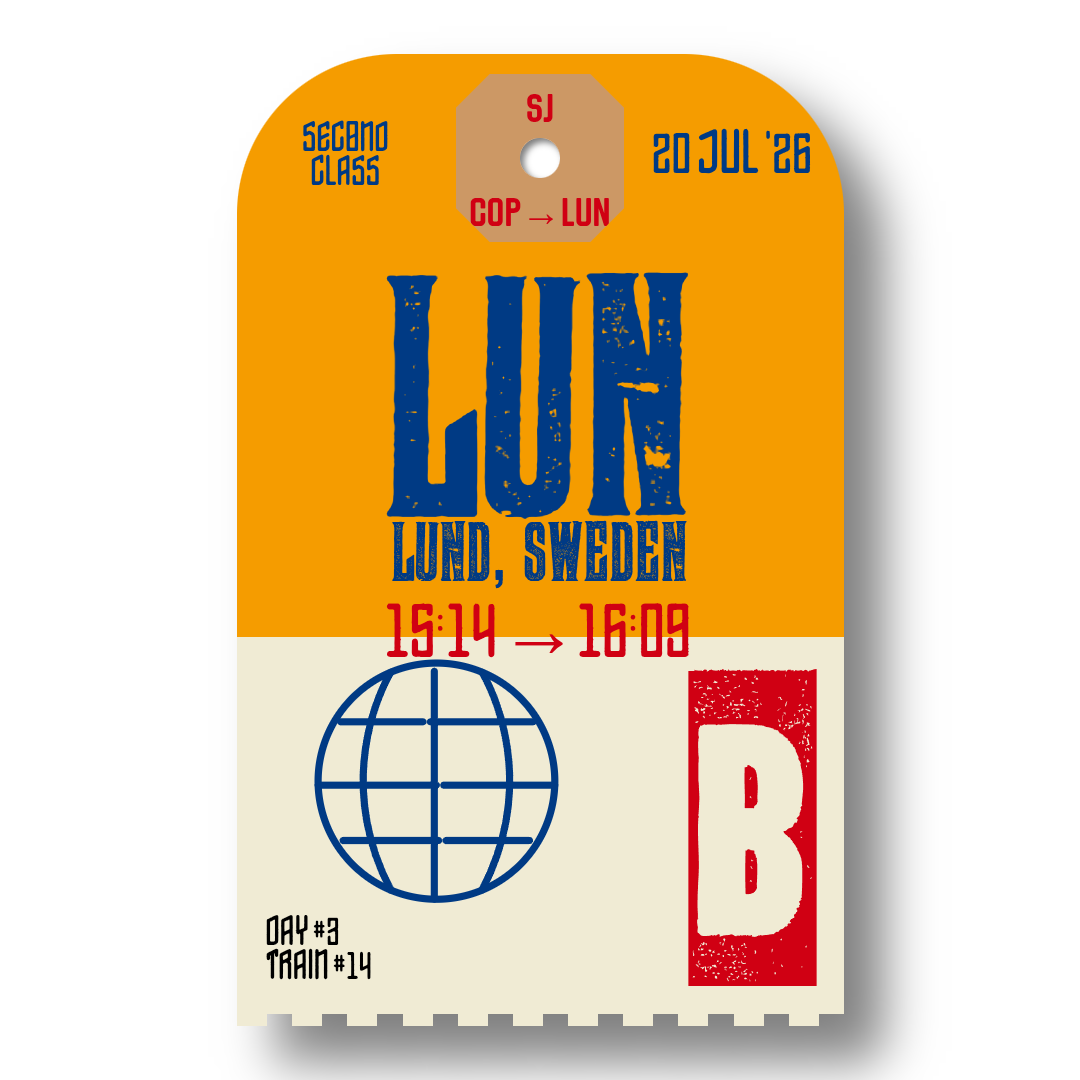 Luggage tag for train 14