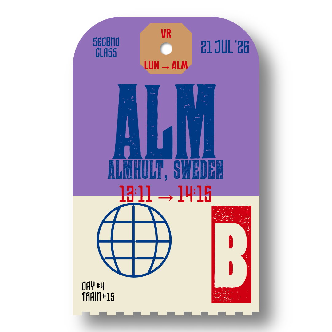 Luggage tag for train 15
