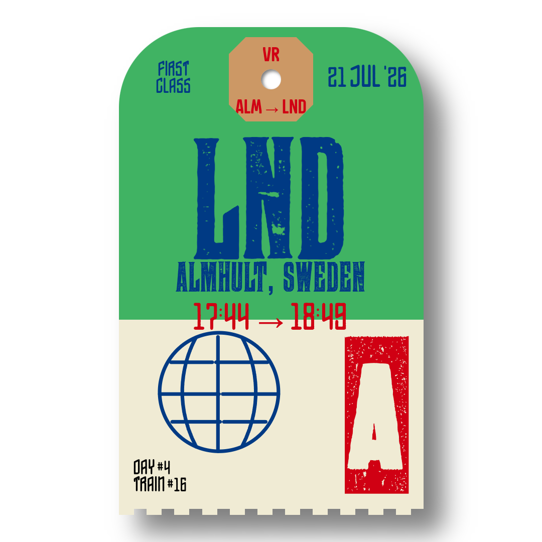 Luggage tag for train 16