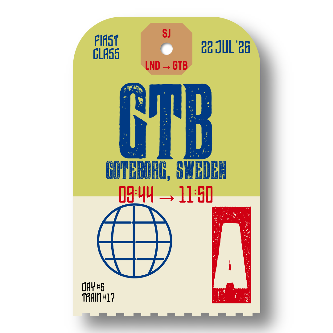 Luggage tag for train 17