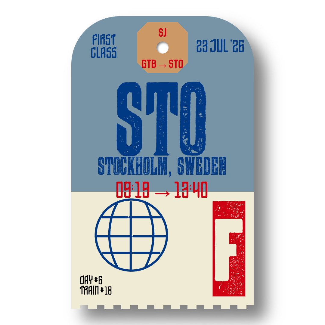 Luggage tag for train 18
