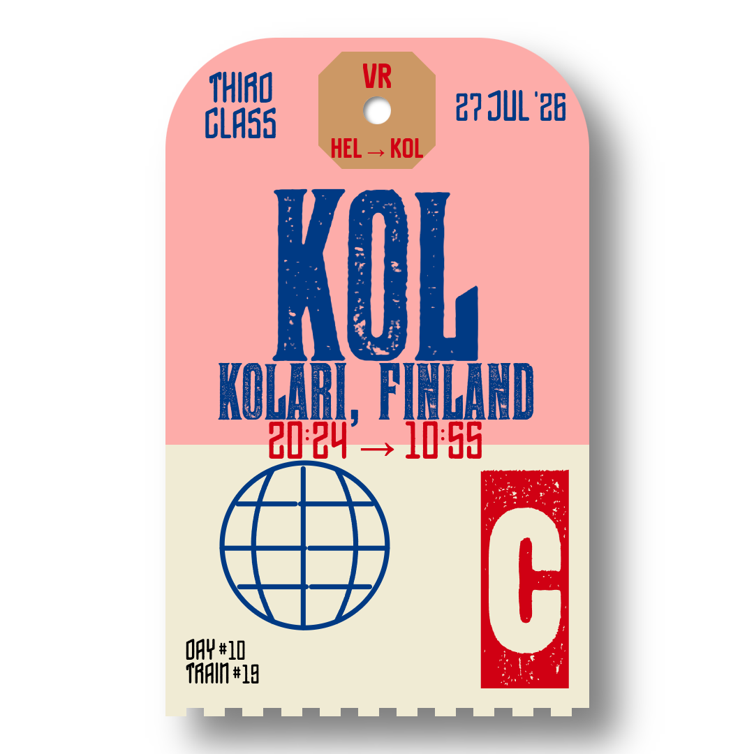 A luggage tag for train 19