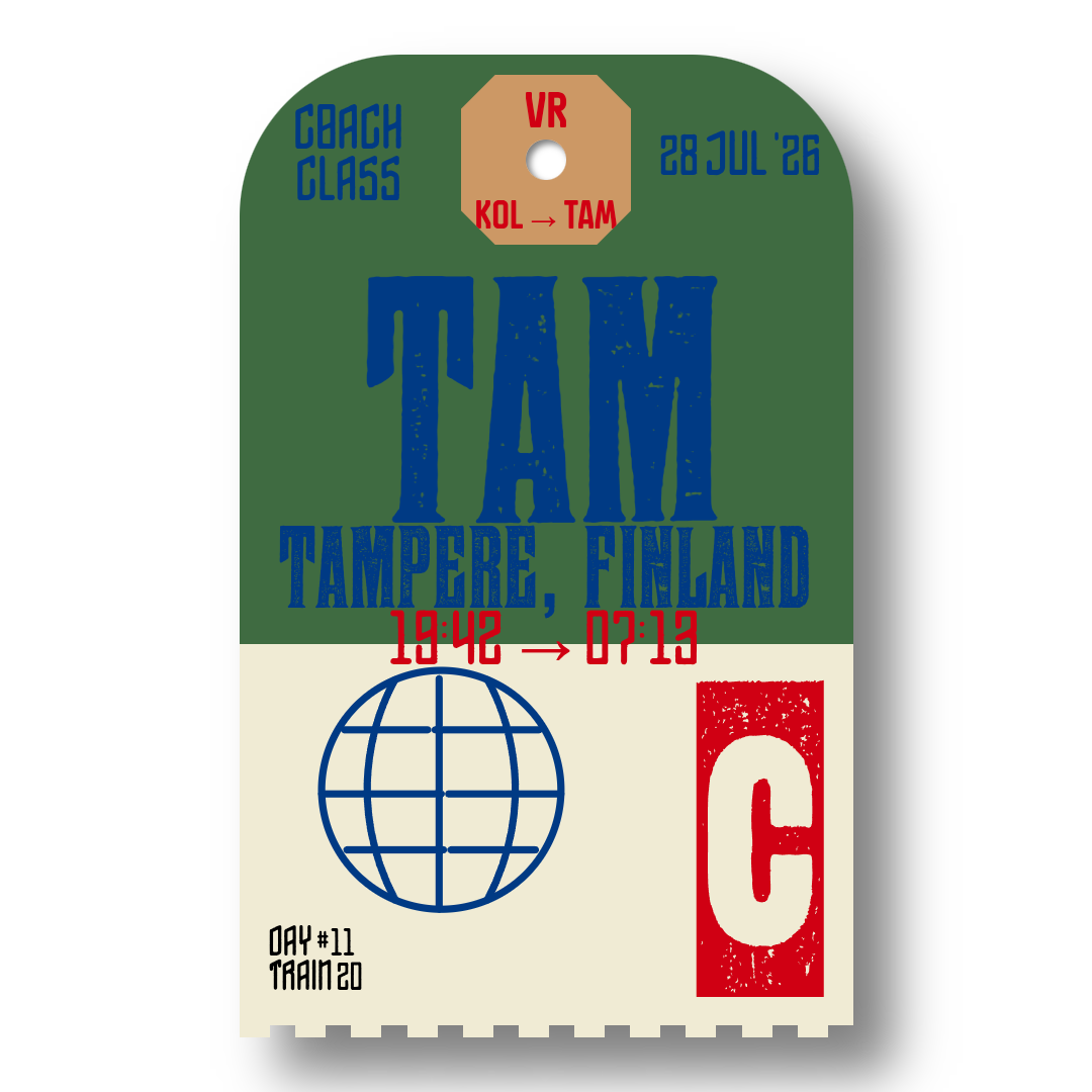 A luggage tag for train 20