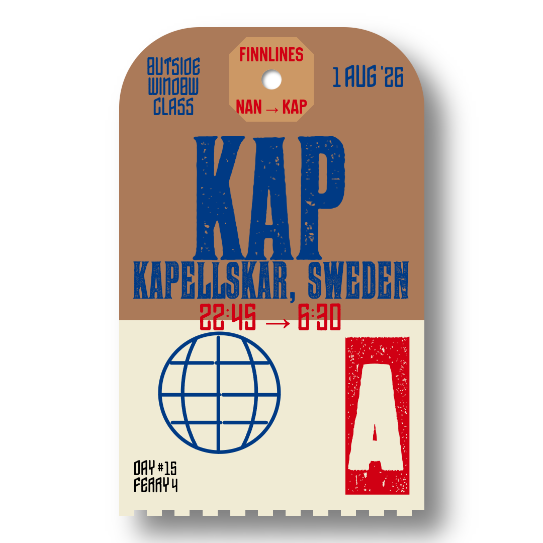 A luggage tag for ferry 4