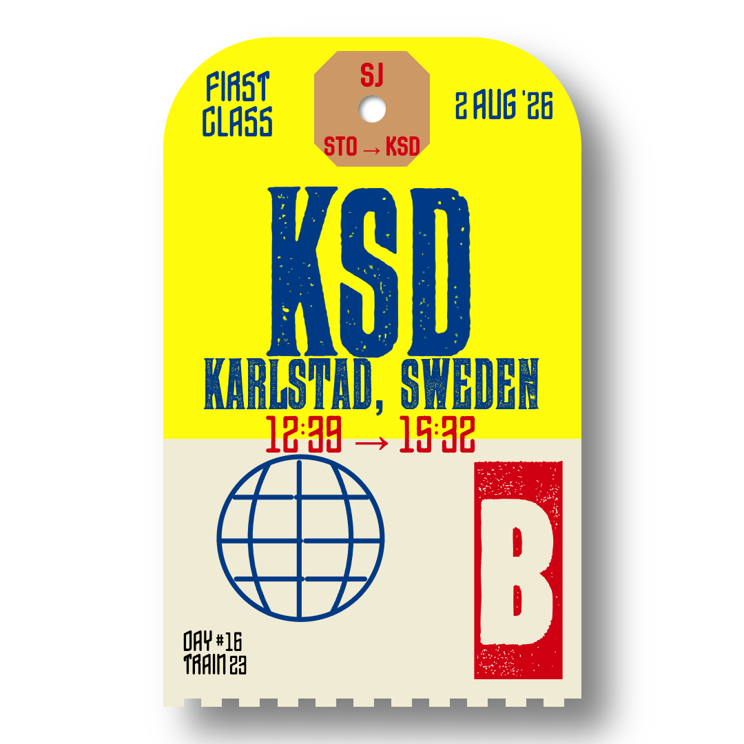 A luggage tag for train 23