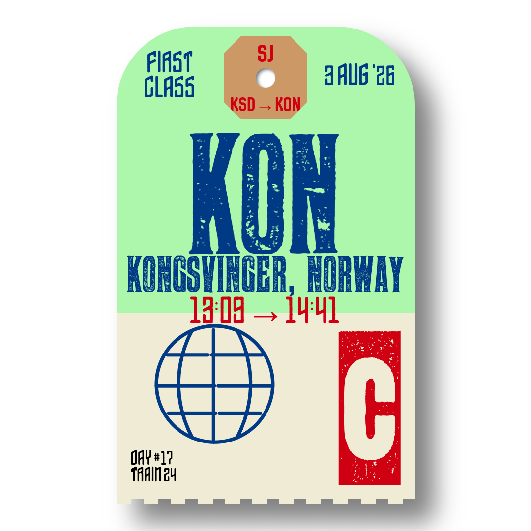 A luggage tag for train 24